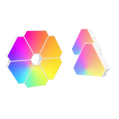 Visual TriLight – 8 pcs. LED RGB Triangle Wall Lamp, Smart App Control (Tuya)