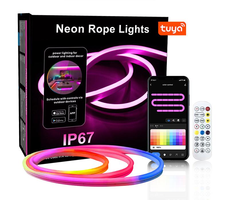 Visual Neon Strip – 5 meter RGBIC LED light with Tuya app and remote control