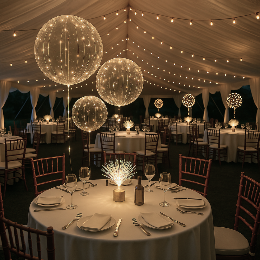 Visual LED Balloons – 10 party balloons with warm glow and wow effect