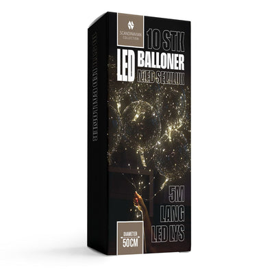 Visual LED Balloons – 10 party balloons with warm glow and wow effect